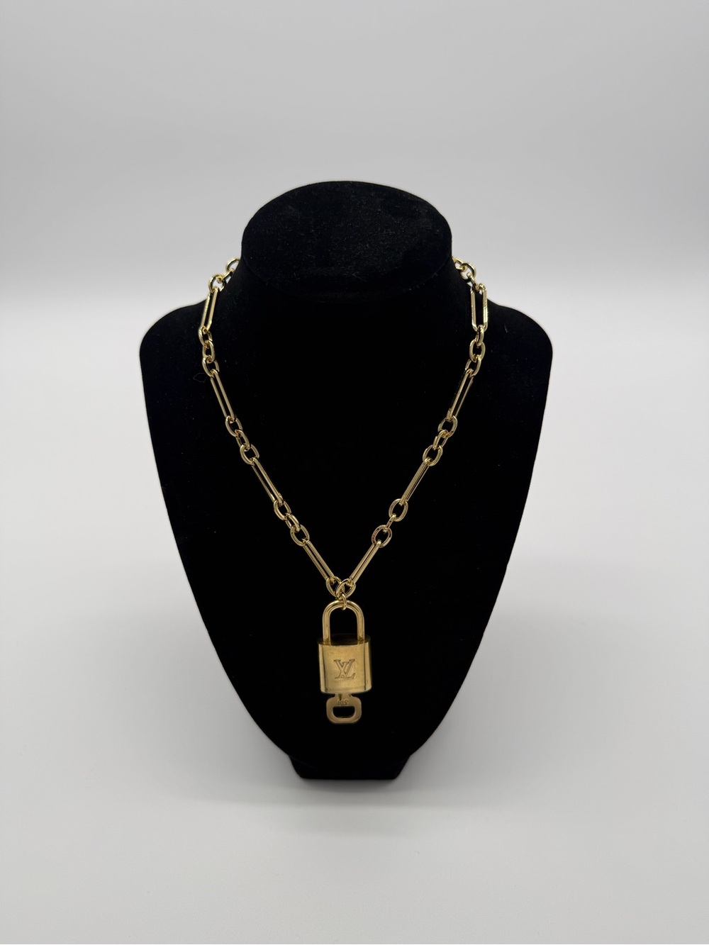 Repurposed House of Harlow 1960 x Authentic LV Lock Necklace